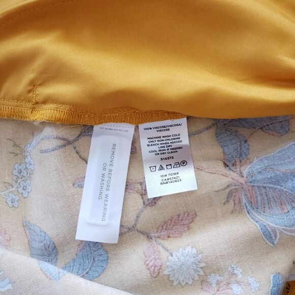 LOFT Tie Waist Floral Shorts Side Pockets Fluid Crepe Elasticated Waist Medium - Picture 8 of 10